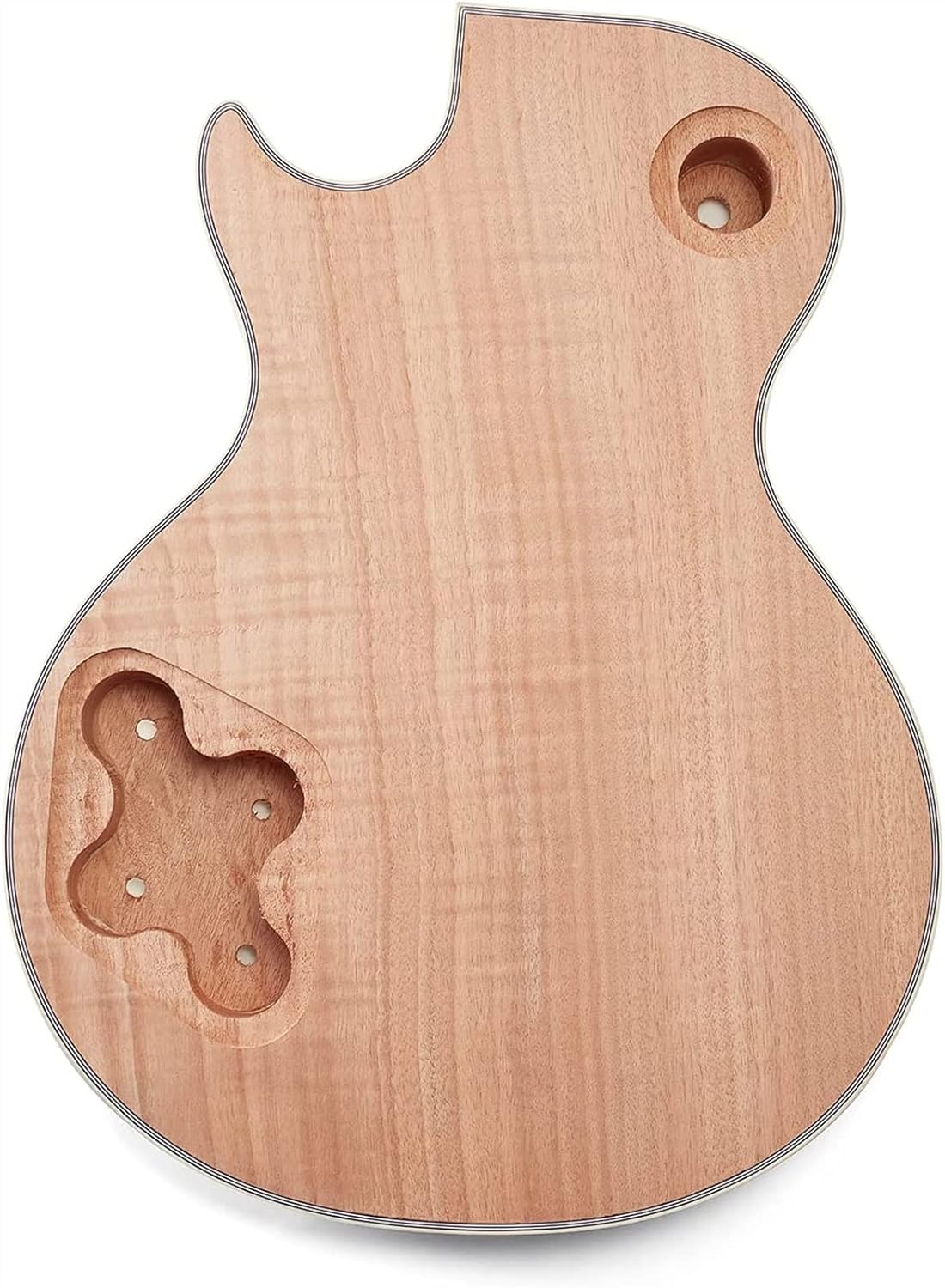 TSTS Instruments 6 Strings Solid Mahogany Quilted Maple for LP Style Electric Guitar Builder Kit Guitar DIY Accessory