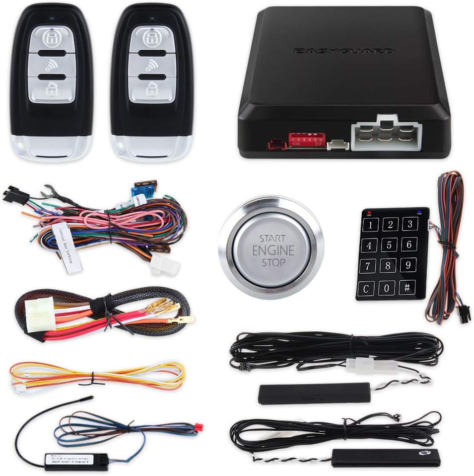 EASYGUARD auto Alarm PKE Passive keyless Entry Remote Starter keyless go Password Entry Proximity Locking Unlocking EC002-P3