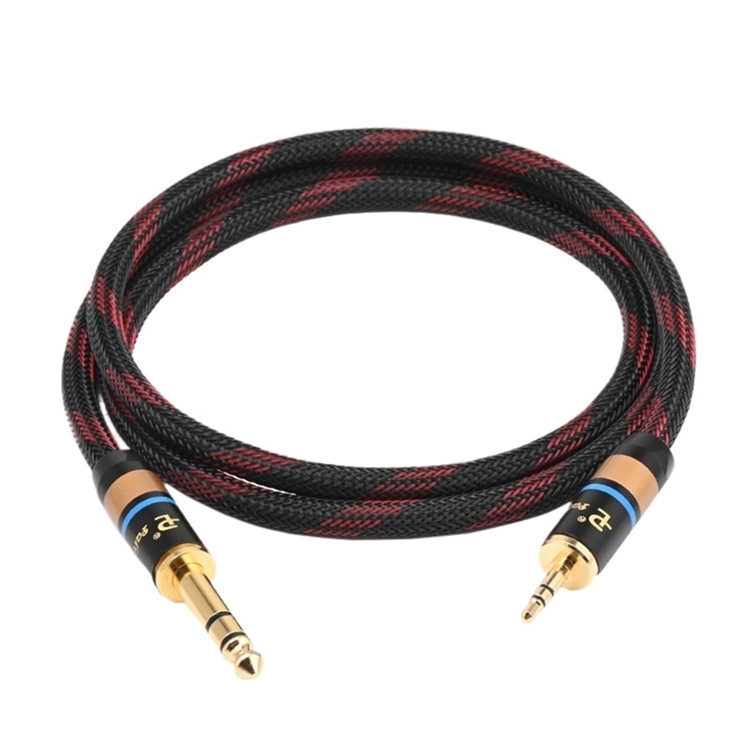 Hi-end HiFi 3.5mm to 6.5mm Aux Cable for Electronic Instruments 6N OFC Nylon Net Stereo 3.5 Jack Audio Guitar 6.5 TRS Jack Cable(0.75m)