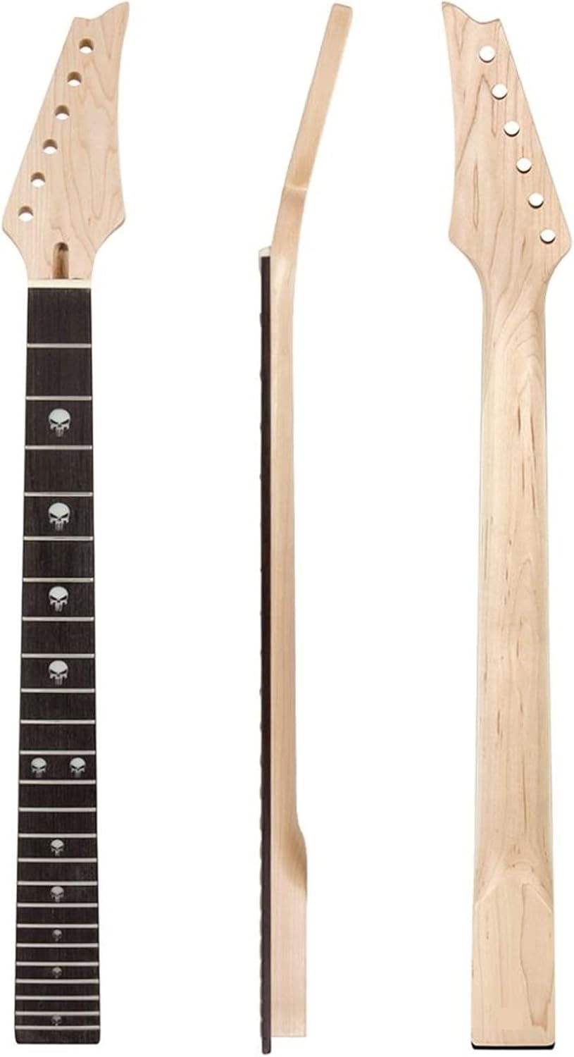 TSTS Electric Guitar Neck 24 Large Frets Maple Bolt On Fretboard C Shape Guitar ​Neck Replacement