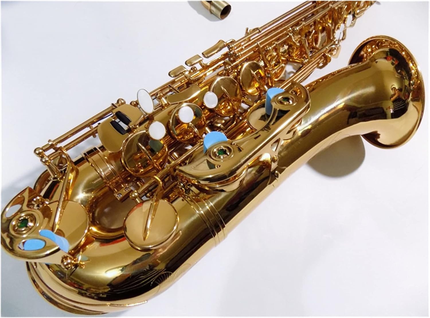 Professional Saxophone C Melody Saxophone Woodwind Sax Gold Lacquer with Case and Mouthpiece Brass Sax Beginners Kit