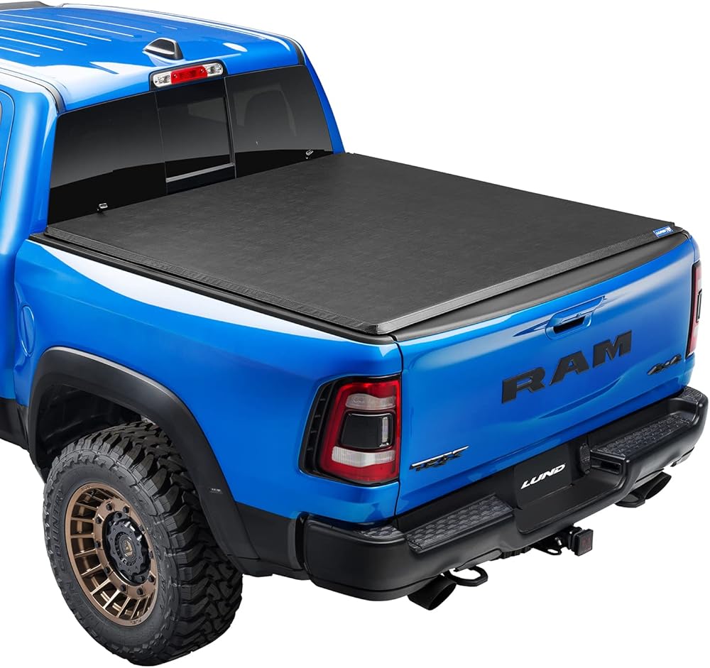 Lund Hard Tri-Fold Hard Folding Truck Bed Tonneau Cover | 969254 | Fits 2003 - 2018, 2019 - 2020 Classic Dodge Ram 1500 8' Bed (96.3