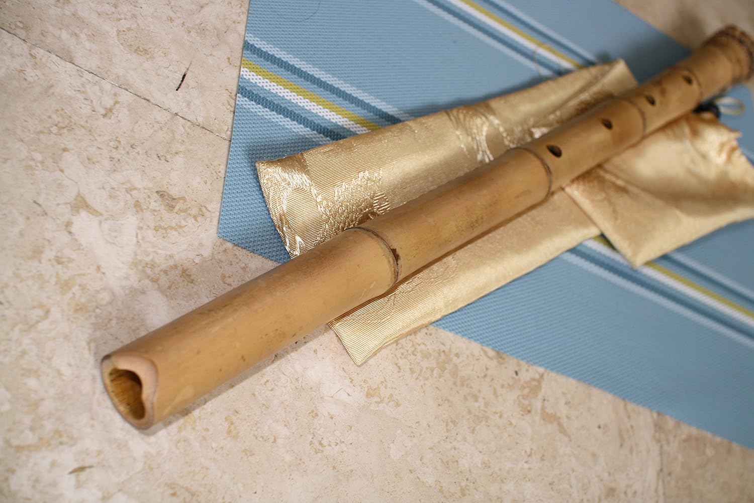 2.1 Pentatonic Shakuhachi with Root End 5 Holes w. natural Wudaguji. Zen Instrument