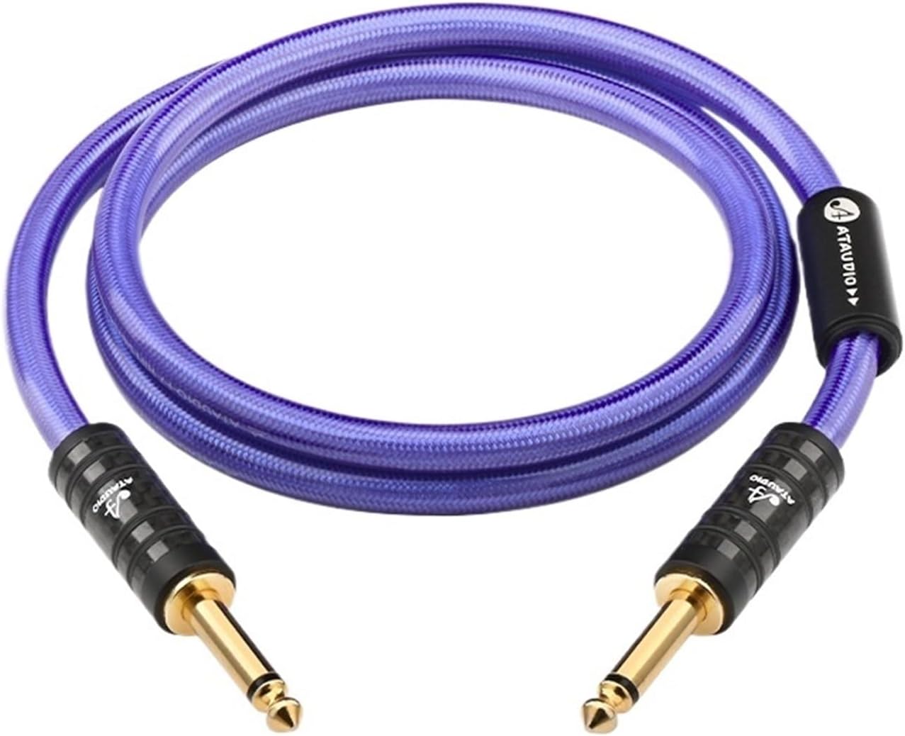 HiFi OCC Silver Plating 6.5mm TS Audio Cable Noise-free Electronic Guitar TS 6.5mm Audio Mono Cable(0.5m)