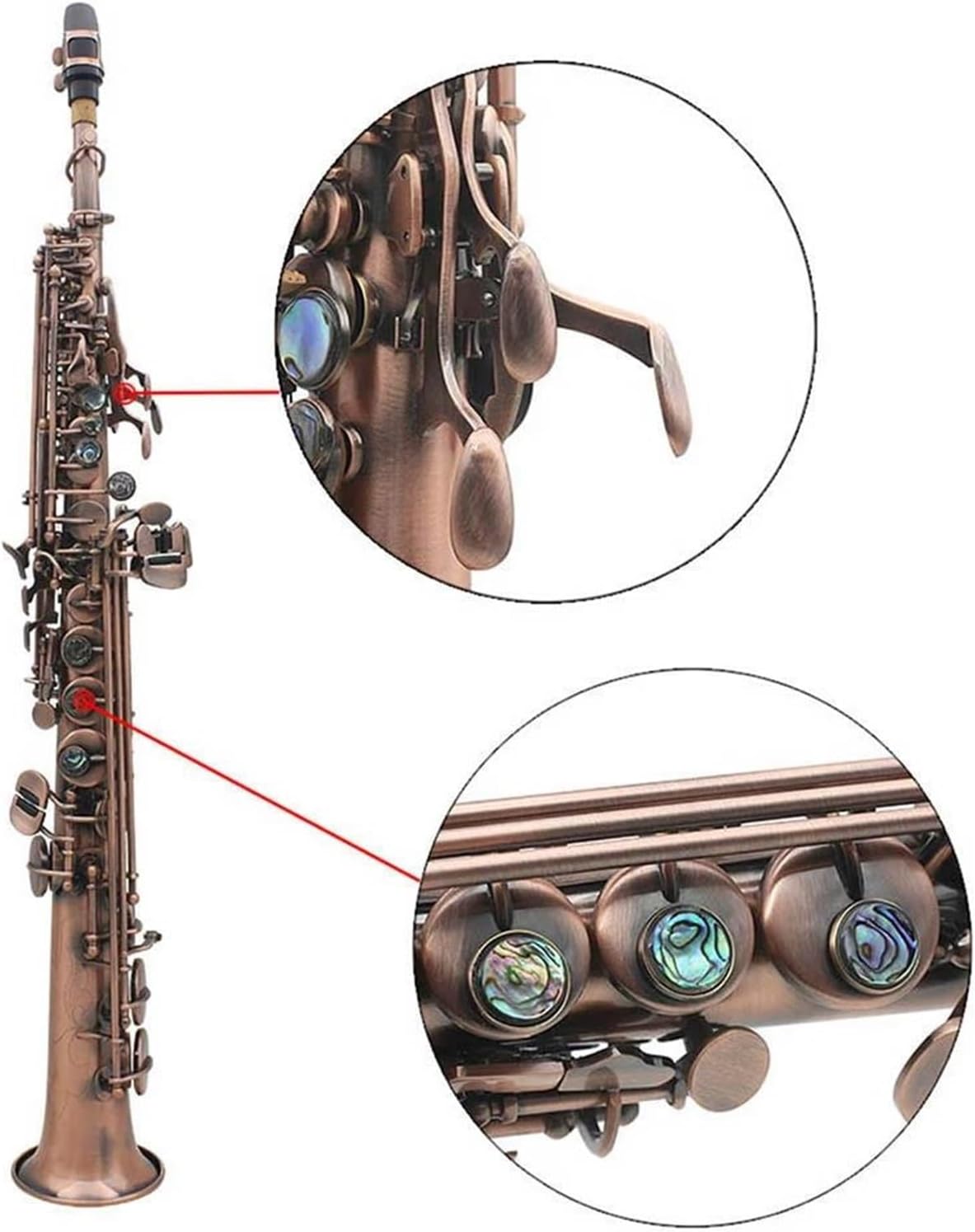 Beginner saxophone Soprano Saxophone Bb Saxofon Woodwind Musical Instrument With Gloves Saxophone Accessories