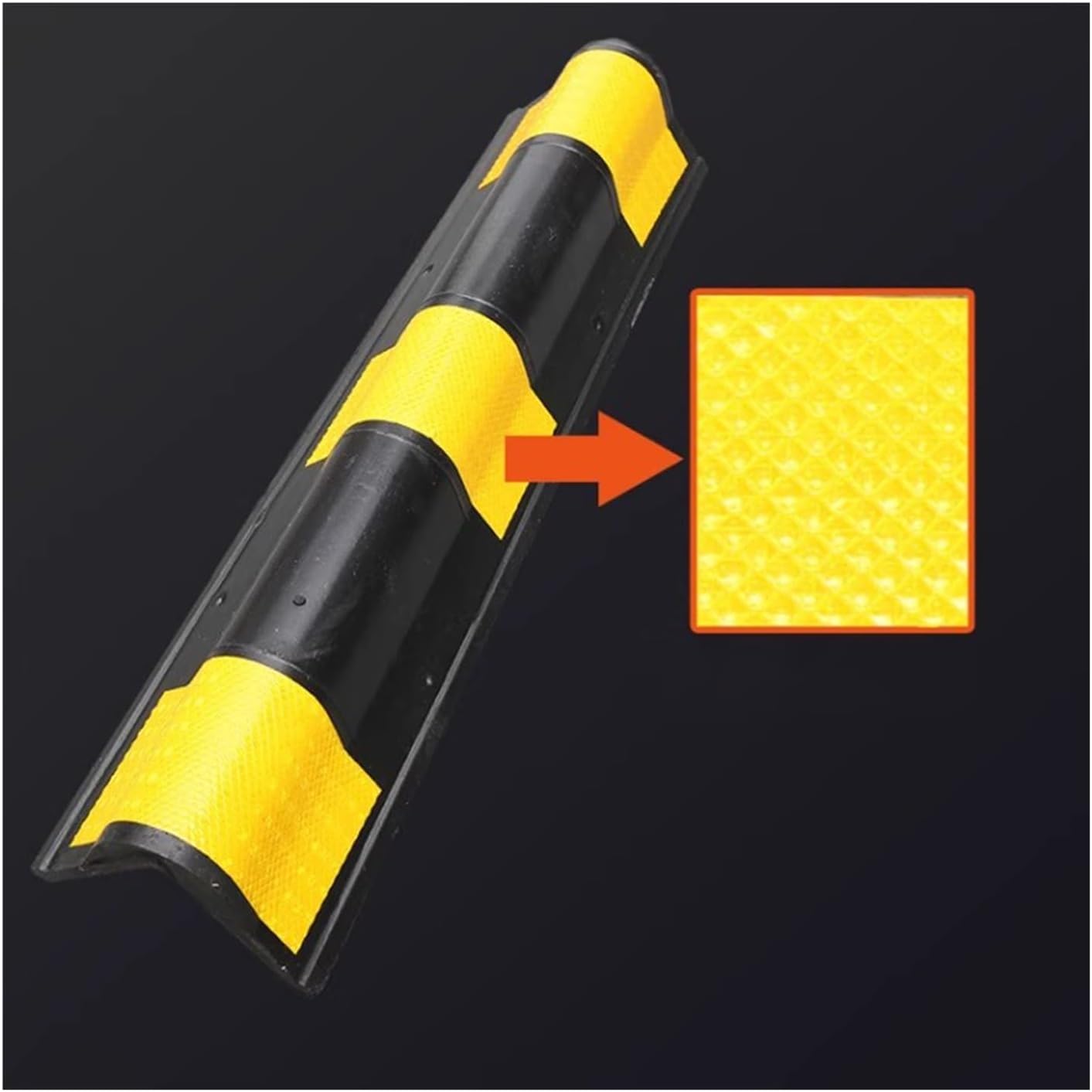 Car Parking Protector Wall Corner Guard Parking Garages, 1pcs Garage Reflective Strips, Parking Aid Wall Protector, PVC Rubber Safety Warning Bumper Pad for Garage Warehouse,24x3.93-0.39in-8pcs