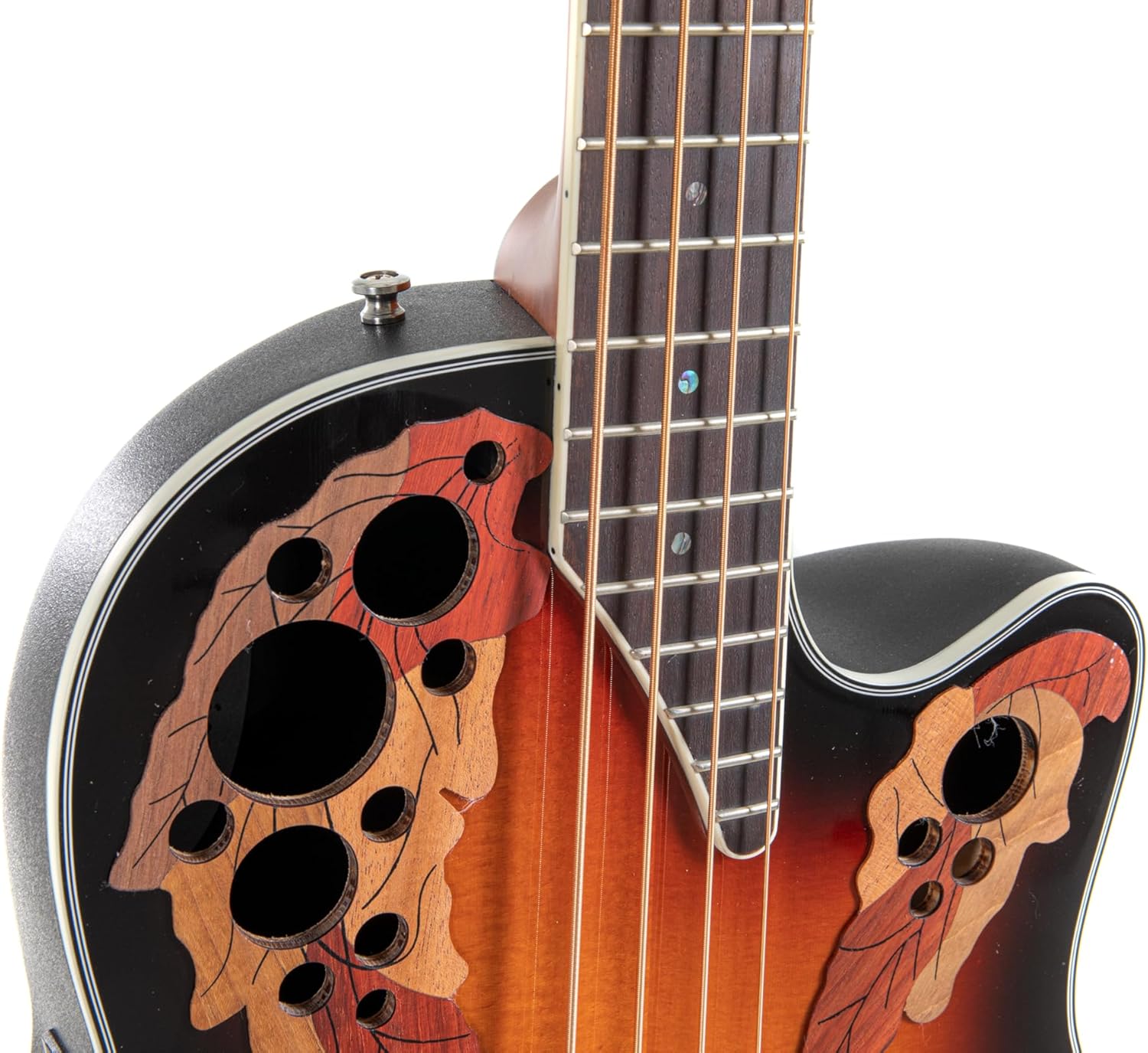 Ovation Celebrity Elite Plus CEB44-1N Mid-depth Acoustic-electric Bass Guitar - New England Burst
