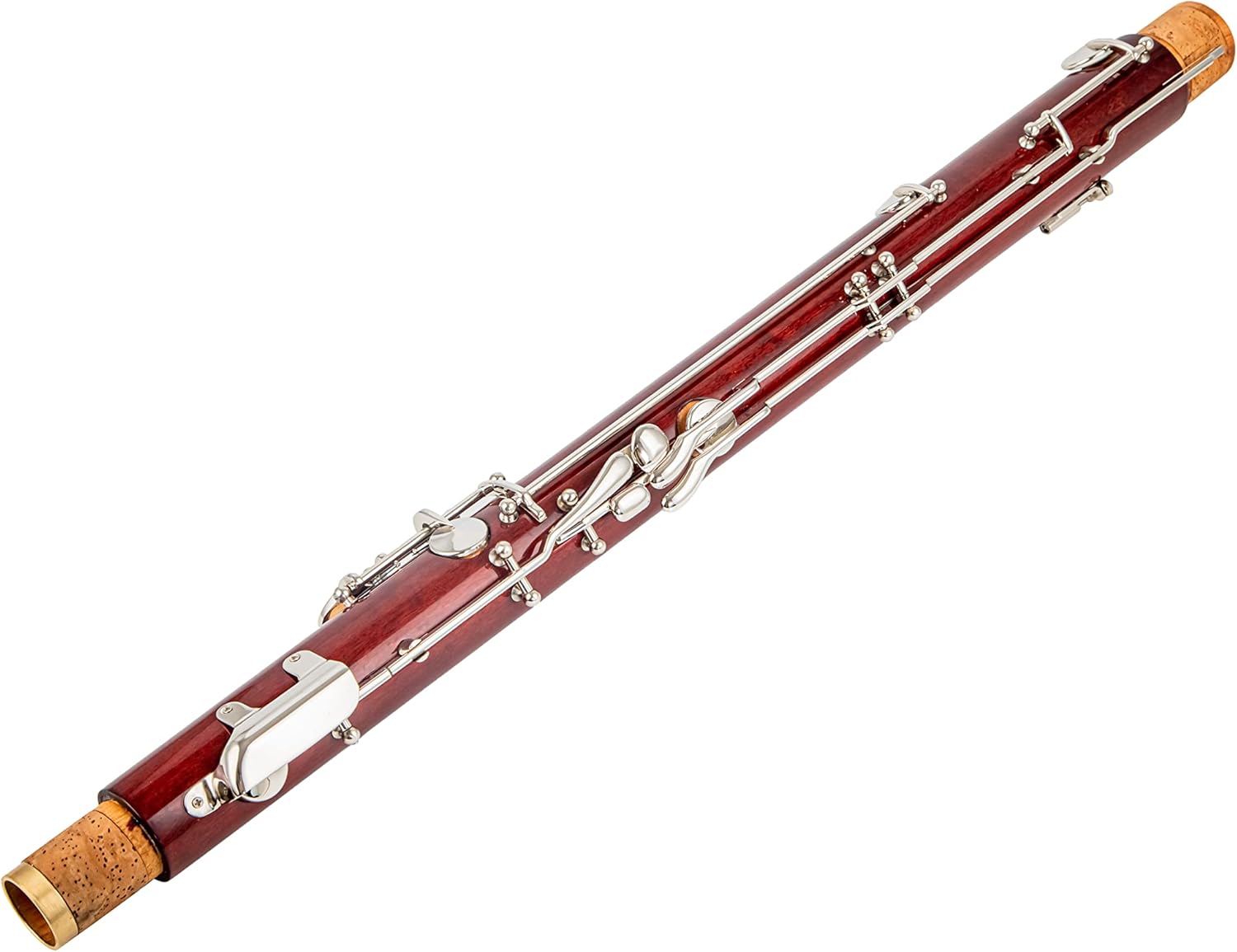 BNS-M maple wood bassoon c key full german key system with silver plating whisper and lock key woodwind instrument with high grade case accessories for student to intermediate instrument