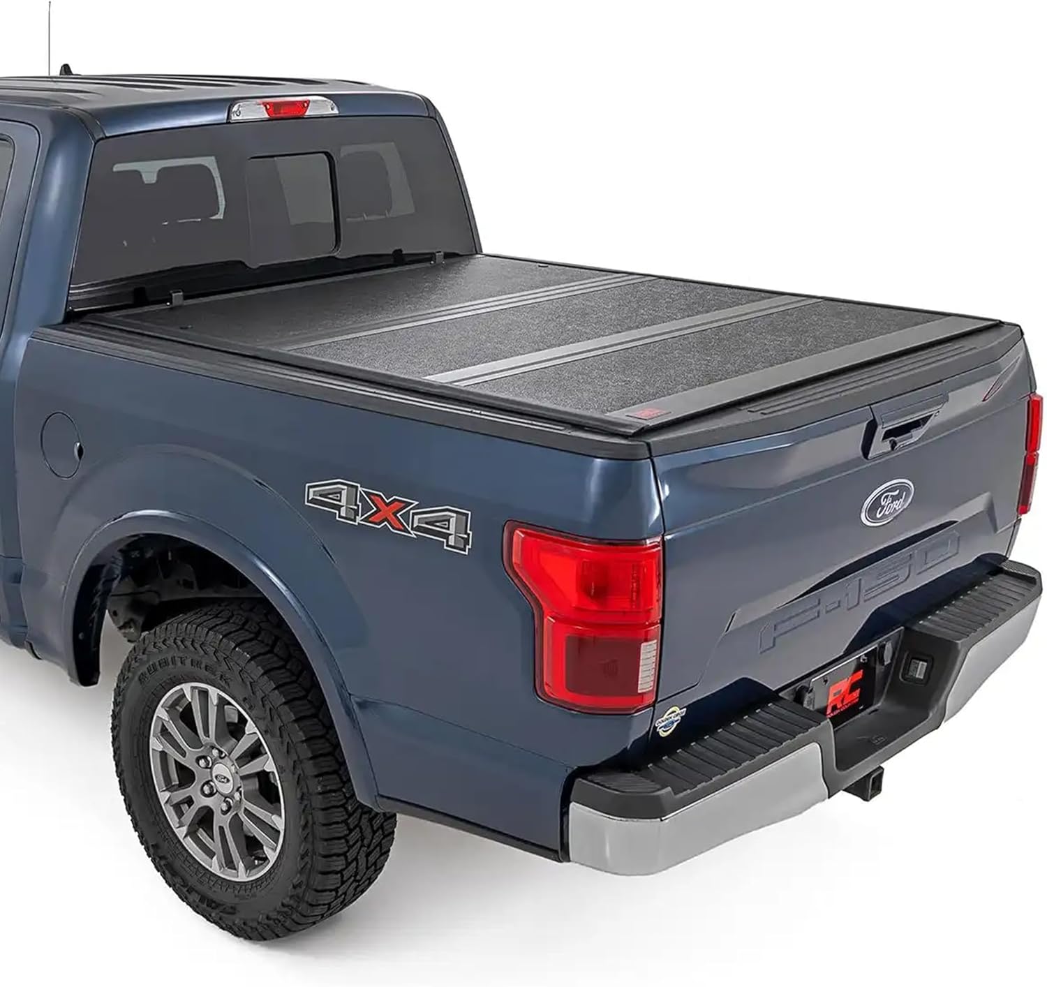 Rough Country Hard Tri-Fold Tonneau Cover for Ford F-250 & F-350 Super Duty (2017-2026) - Low-Profile Aluminum Truck Bed Cover, Fits 6'10 (81.9