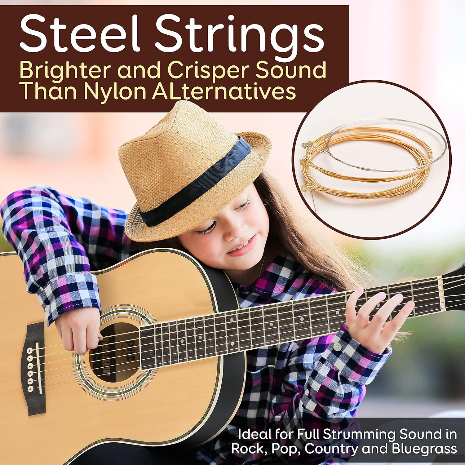 Pyle Acoustic Electric Guitar Kit, 1/4 Scale Spruce Wood Steel String Instrument w/ Gig Bag, 30”