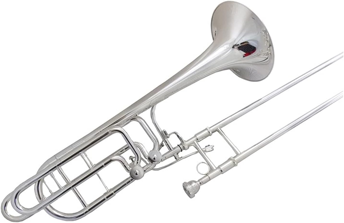 Student Trombone Bass Trombone Bb/F/EB/D with Case Mouthpiece Silver Plated Trombone Musical Instruments Slide Trombones Trombone Kit