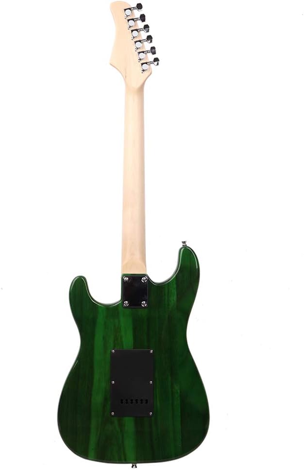 ST Stylish Electric Guitars,Professional Electrics Guitar Beginner Kits,Maple Fingerboard Electric Guitars,Portable Youth Electrics Guitar,with Amp Pick Bag,for Adults Beginners and Teens (Green)