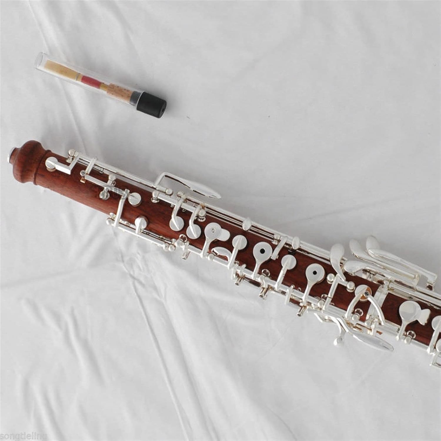 Professional Rose Wooden Silver Plated Keys Oboe C Key with Woodwind Instrument Wood Case