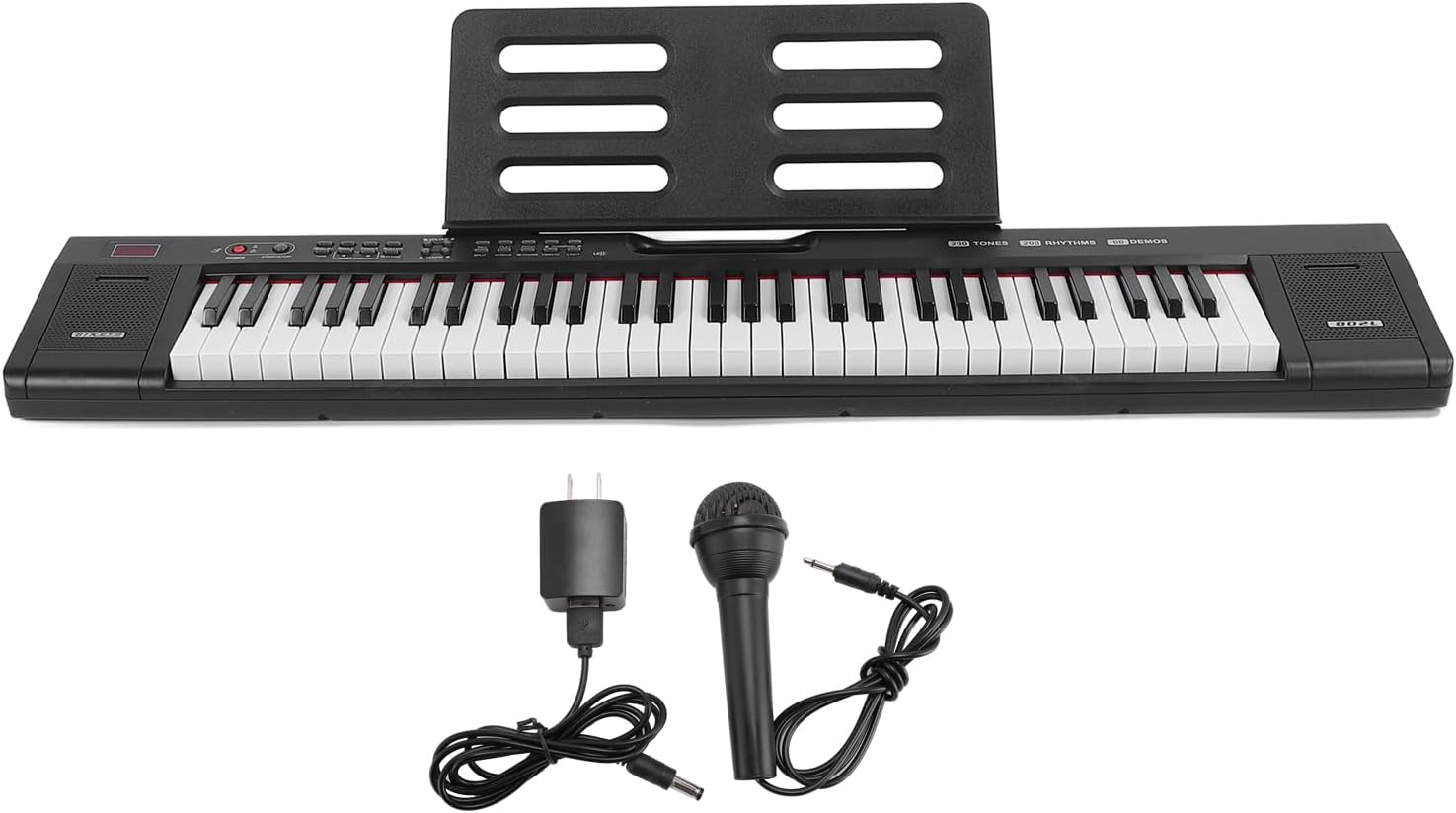 61 Keys Electric Keyboard Rich Tones and Rhythms Digital Music Keyboard Portable Lighting Electronic Piano for Beginners (US Plug)