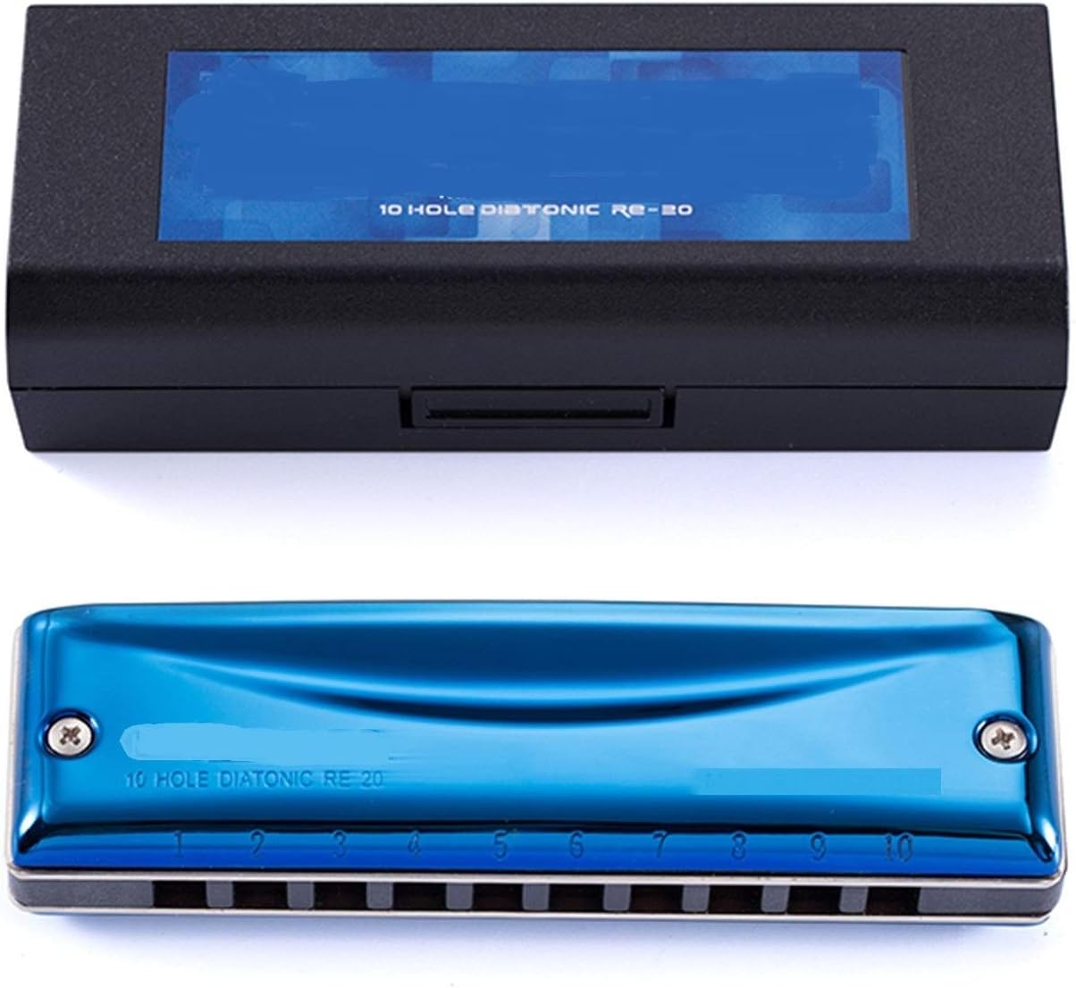 SUOFEILAIMU 10 Holes Blues Harmonica Diatonic Blues Harp Blue Professional Musical Instrument Key of C/Db/D/EB/E/F/Gb/G/Ab/A/Bb/B (Color : Key of E)
