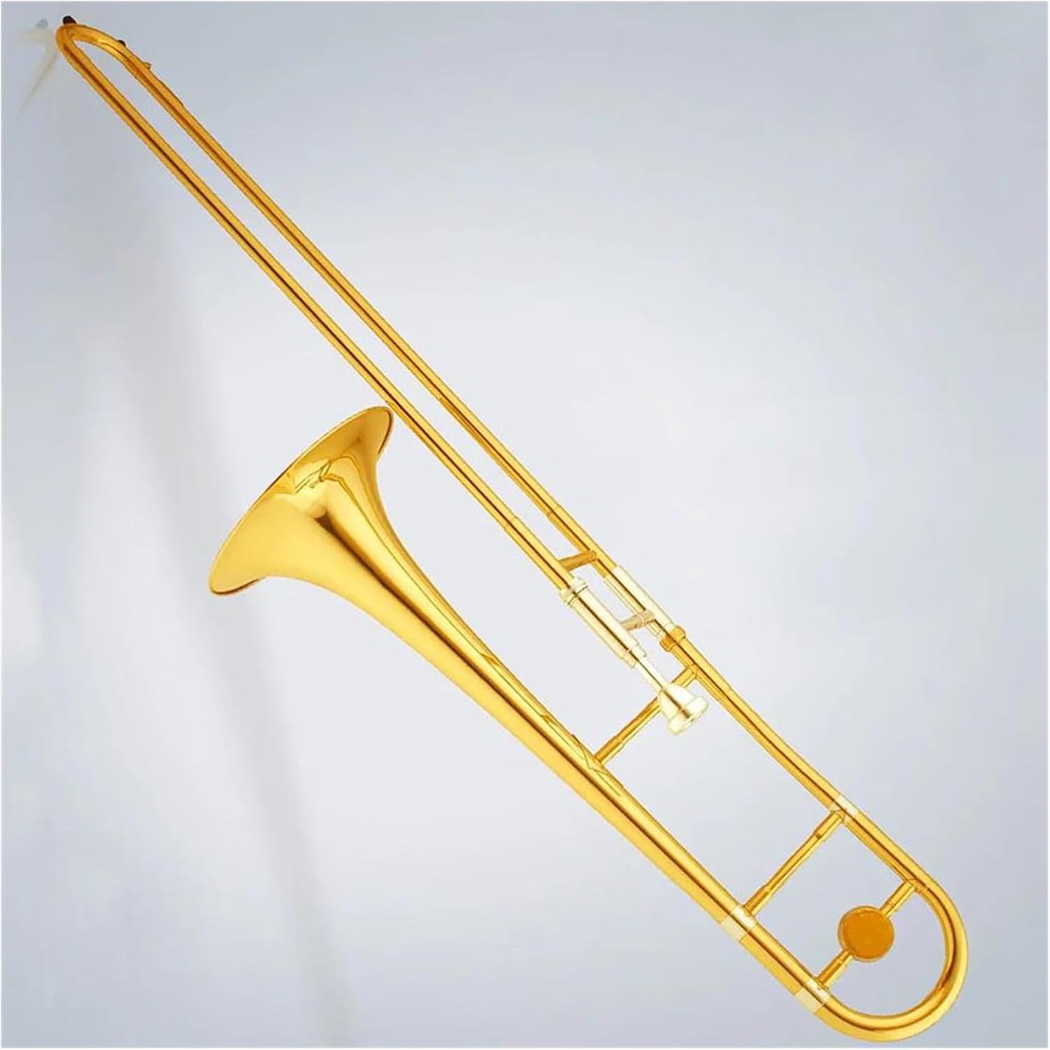 Adult Trombone Instrument Gold Lacquer B Flat Tenor Professional Performance Trombone
