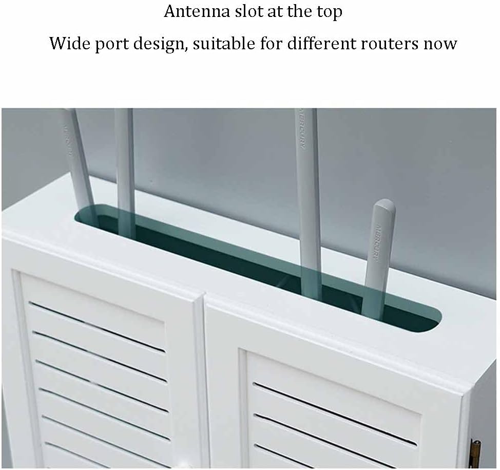 Hollow Router Storage Rack TV Component Suspension Rack Wall Mount Storage Rack Floating Shelf (Color : Maroon, Size : 36x9.5x28cm) (Wood Color 36x9.5x28cm)