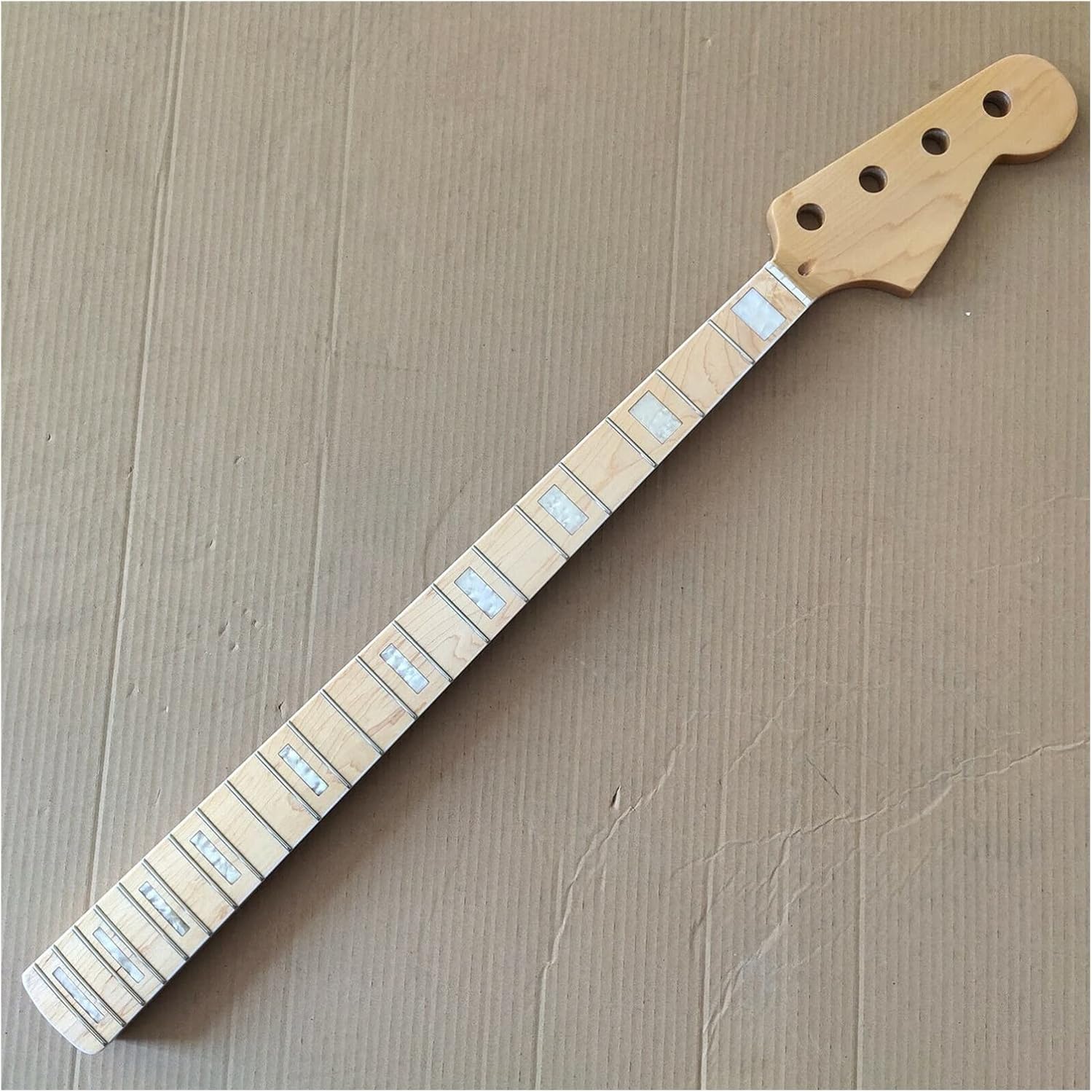 Maple 21Fret Bass Guitar Neck Replacement 4 String Maple Fingerboard 38mm Nut Electric Guitar Neck