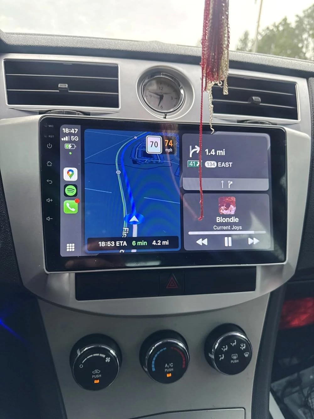 Double Din Car Stereo for 2010 Chrysler 300C 10-inch Touch Screen with Wireless CarPlay & Android Auto Support Bluetooth, GPS Navigator, Backup Camera, Mirror Link, SWC, FM Car Radio Receiver 4G+64G