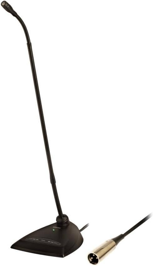 Shure Microflex MX418SE/C Cardioid Condenser Microphone, 18 Gooseneck with in-Line Preamp, Shock & Flange Mount, 10' Side- (or Bottom-) Exit Cable, Snap-Fit Foam Windscreen