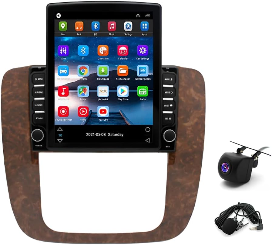 Android 14 Car Stereo Fit for Chevy GMC 2006-2014 Radio Upgrade 9.7inch Touch Screen with Wireless Carplay Android Auto Backup Camera Mirror Link GPS SWC WiFi FM, 4+64G