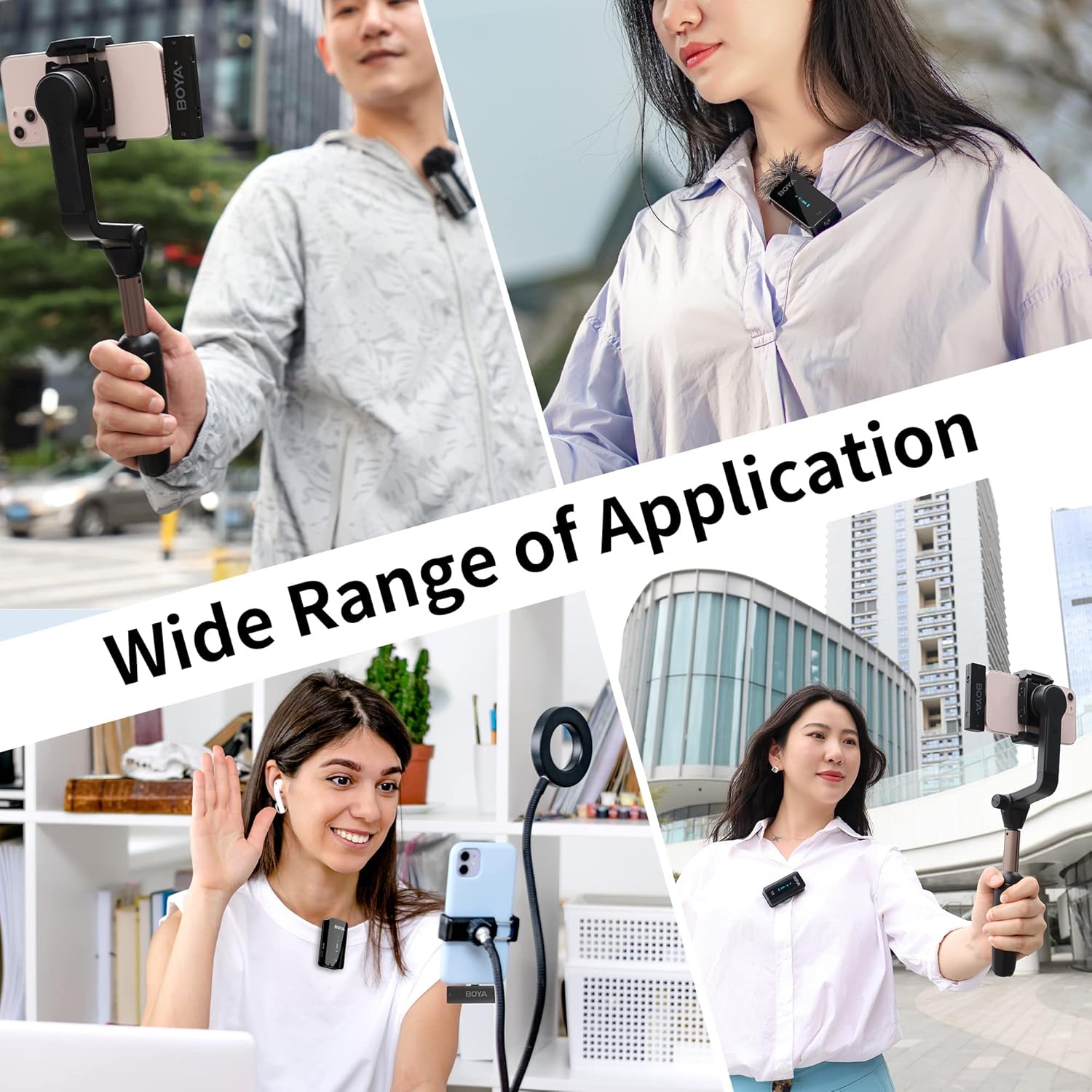 BOYA Lightning Wireless Lavalier Microphone for iPhone13 iPad with Charging Case BY-XM6-K3 Clip on Lapel Microphone for Video Recording Vlogging, YouTube, Interview, TikTok, Wireless Range 328ft