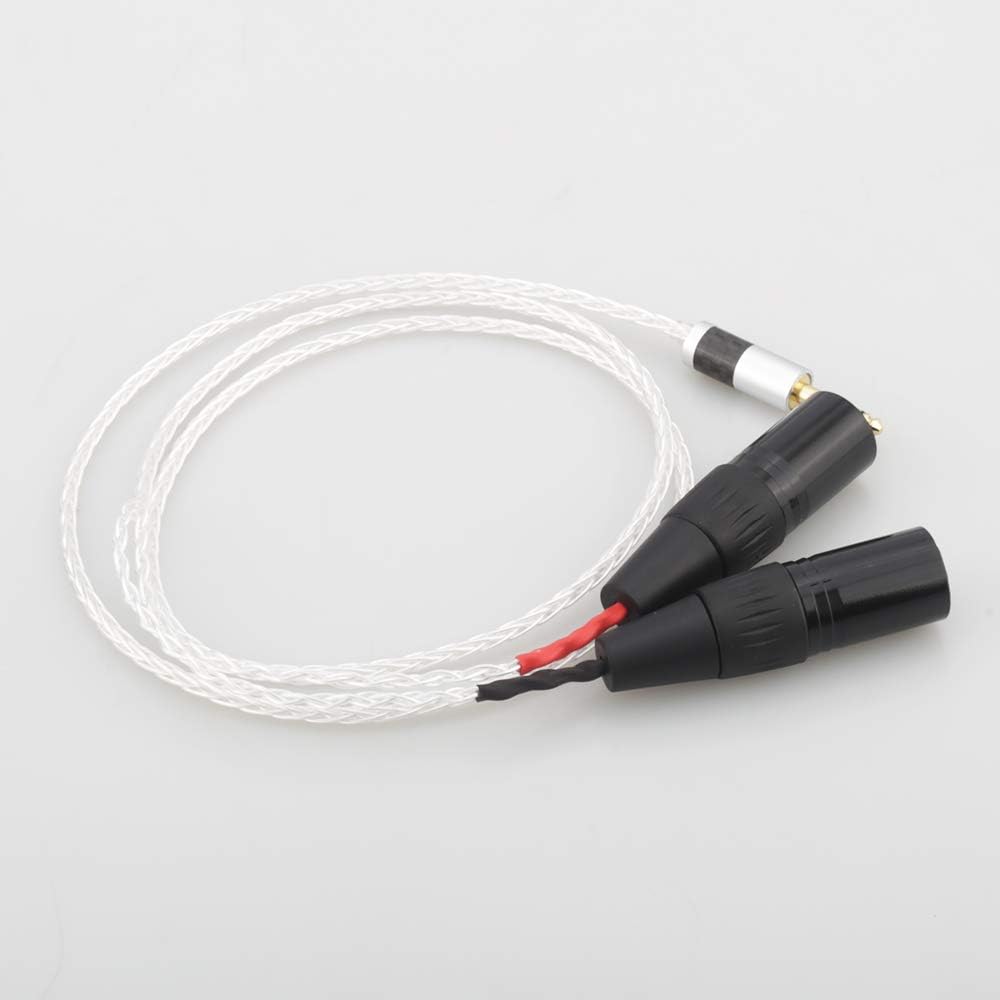 8 Cores Silver Plated 4.4mm Balanced Male to Dual 2x 3pin XLR Balanced Male Audio Adapter Cable (Length : 1.5m)