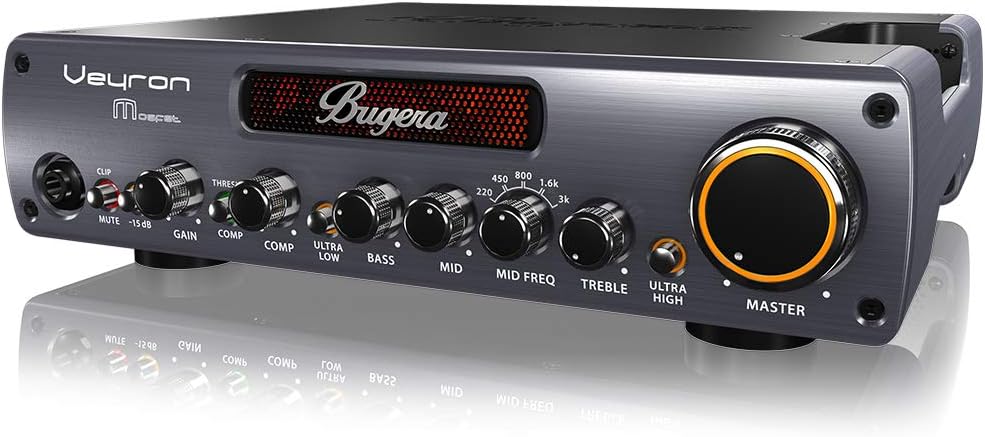 Bugera VEYRON MOSFET BV1001M Ultra-Compact 2,000-Watt Class-D Bass Amplifier with MOSFET Preamp, Compressor and DYNAMIZER Technology