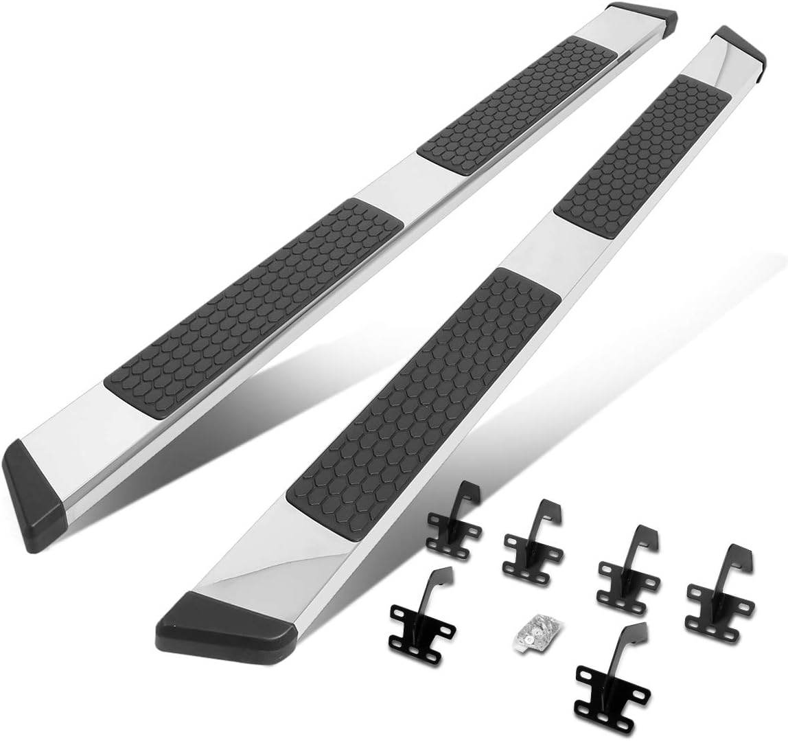 DNA MOTORING 6 Inches Running Boards Compatible with 19-24 Ram 1500 Quad (Extended) Cab, Stainless Steel Side Step Nerf Bars, STEPB-ZTL-8105-SS