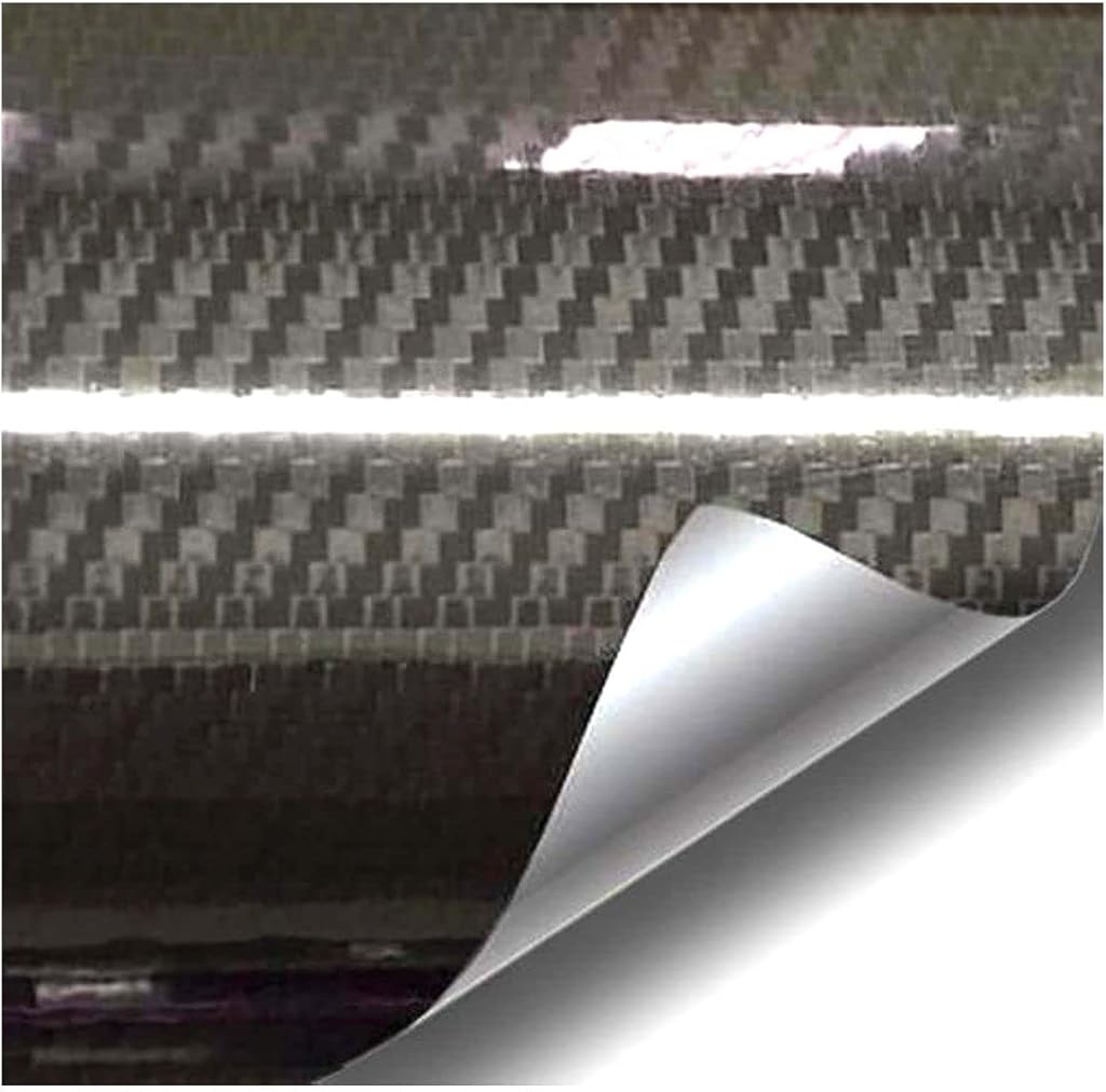 VVIVID Epoxy High Gloss Carbon Vinyl Automotive Wrap Film DIY Easy to Install No Mess (100ft x 5ft, Black)
