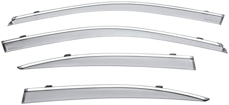 WellVisors Window Visors Wind Deflectors Compatible with Lexus 2013-2020 GS350 GS450h with Chrome Trim Rain Guards 3-847LX022