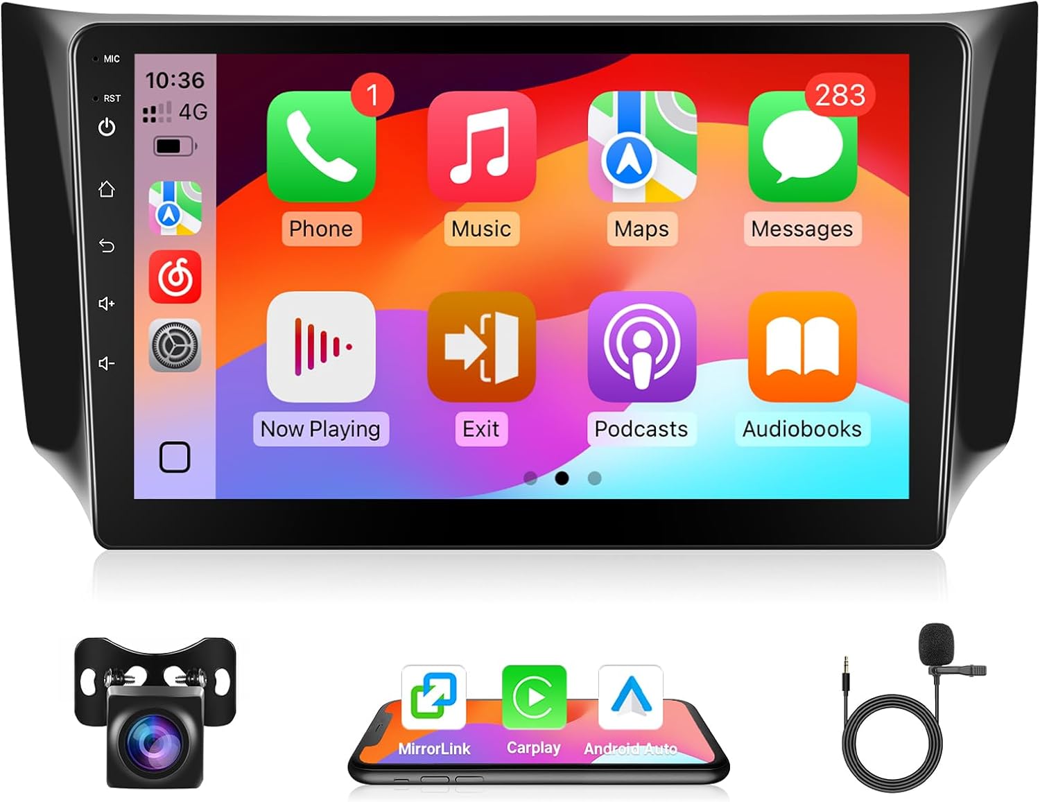 Leadfan Car Radio for Nissan Sentra 2013 2014 2015 2016 2017 2018 2019 with Wireless CarPlay &Android Auto, 10.1 Inch Screen for Sentra Radio with Bluetooth GPS Navigation Backup Camera WiFi