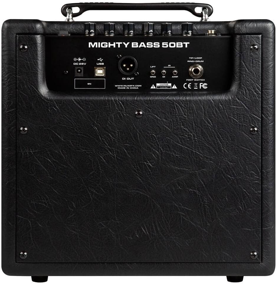 NUX Mighty Bass 50BT Digital Bass Amplifier, Bluetooth Audio Stream, Gate, EFX, Amp Model, IR, Modulation, Reverb