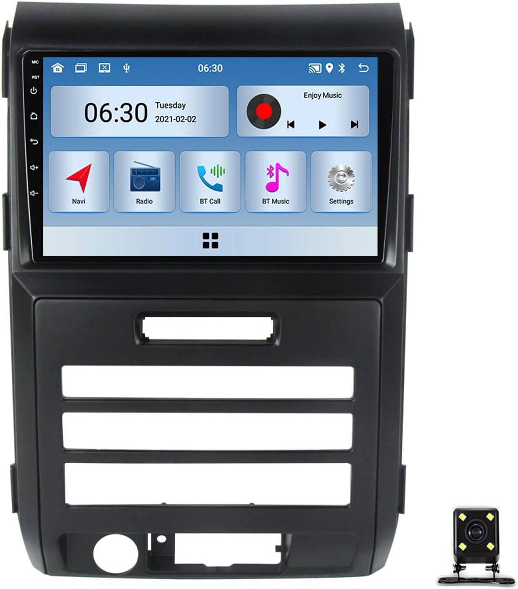 9 Inch Double Din Car Stereo Audio MP5 Player Bluetooth WiFi Multimedia Radio for Ford F150 P415 Raptor 2008~2014 with Backup Camera/Carplay/Android Auto/Mirror Link/DSP/FM Car Radio