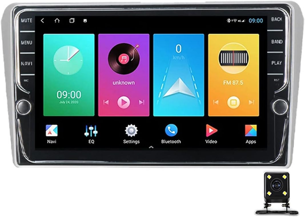 Car Stereo Compatible with Apple Carplay and Android Auto, 9 Inch Touch Screen Car Stereo with Bluetooth 5.0 Car Audio Receivers for Toyota Avensis 2002-2008 with Backup Camera
