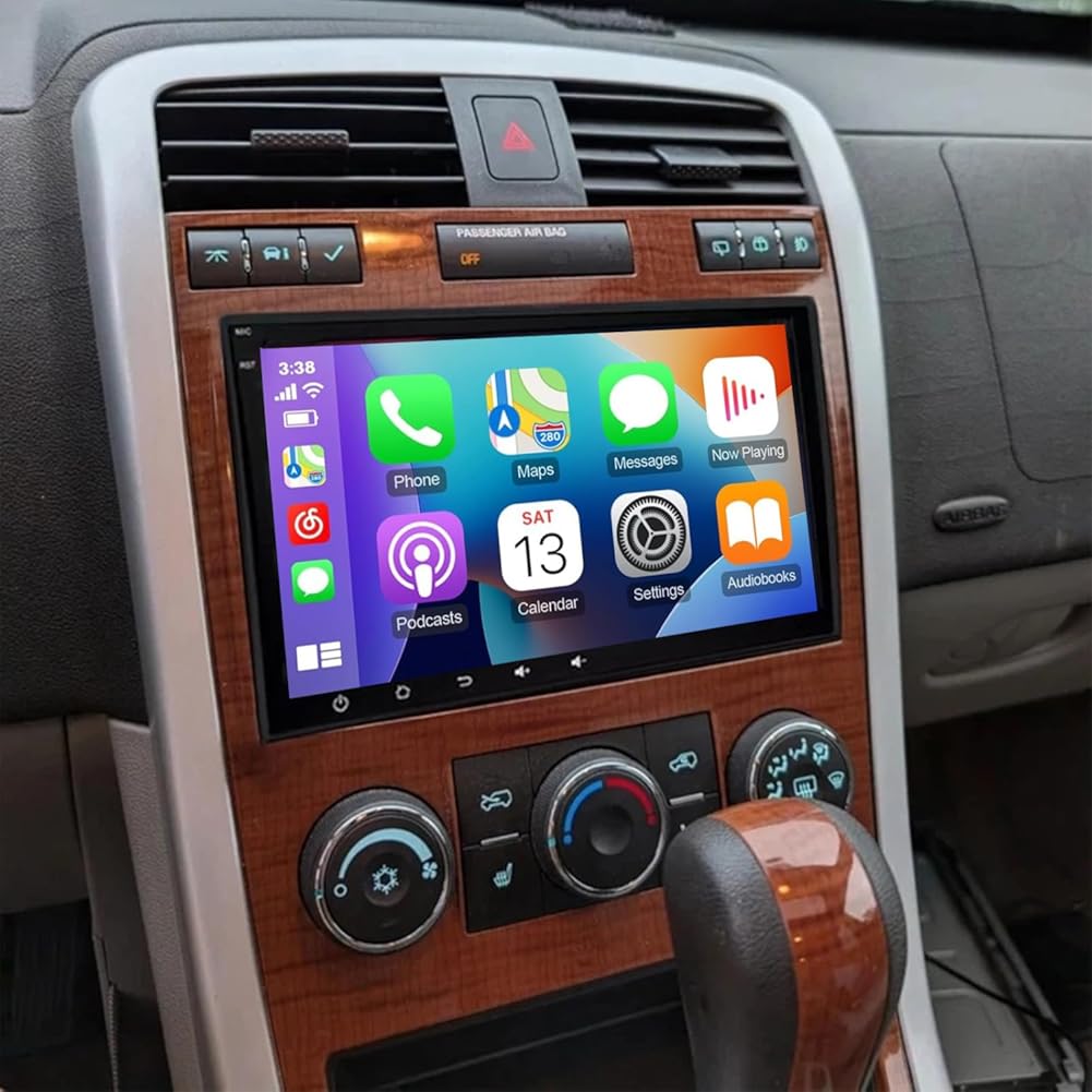 PHEZEN 8 inch Touchscreen Car Stereo Fit for Chevy Equinox 2005-2009, Android 13 Double Din Car Radio with Carplay & Android Auto in-Dash Navigation BT Mirror Link WiFi Backup Camera 2+32G