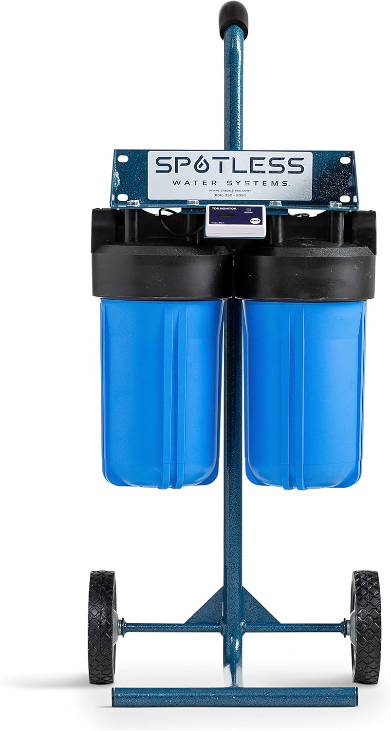 Spotless Water Systems - DIC-10, Simple Window, Solar Panel, RV & Car Wash System, Works for All Vehicles, Motorcycles, Bikes, Boats, Planes, Yachts, Towel Drying Eliminated