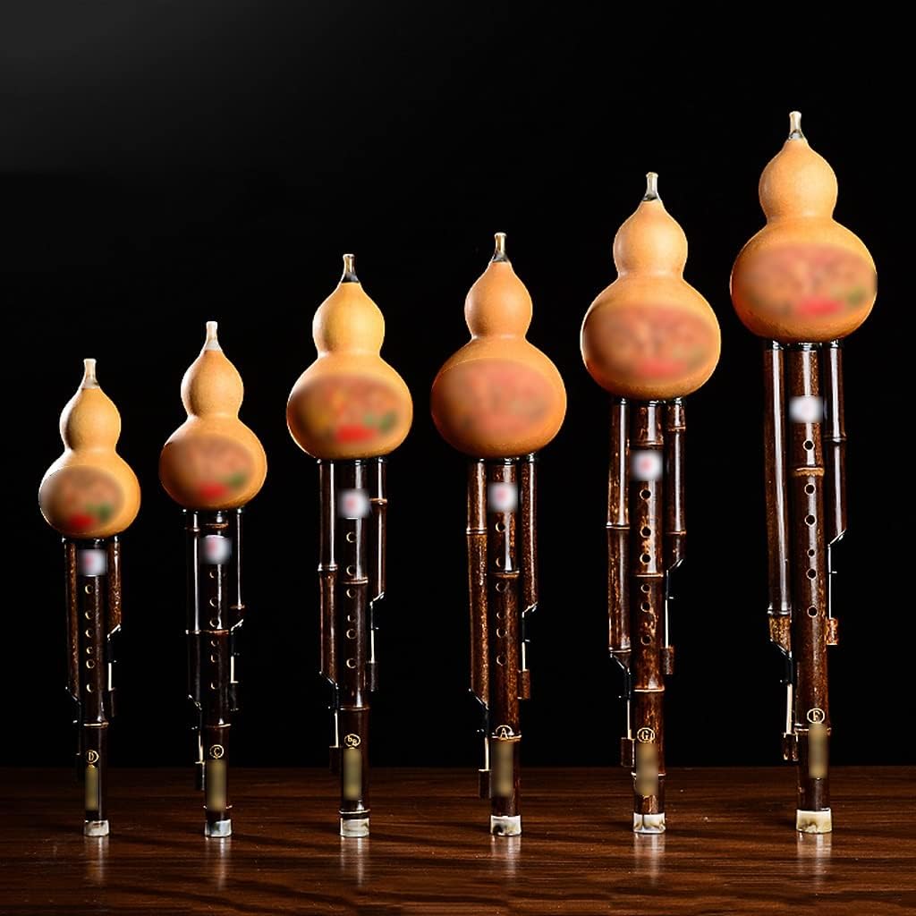 Mobkid Hulusi Musical Instruments Traditional Chinese Woodwind Instruments C-Key B-Flat A-Key Introduction to Children and Students (Color : Yellow, Size : B-Flat)