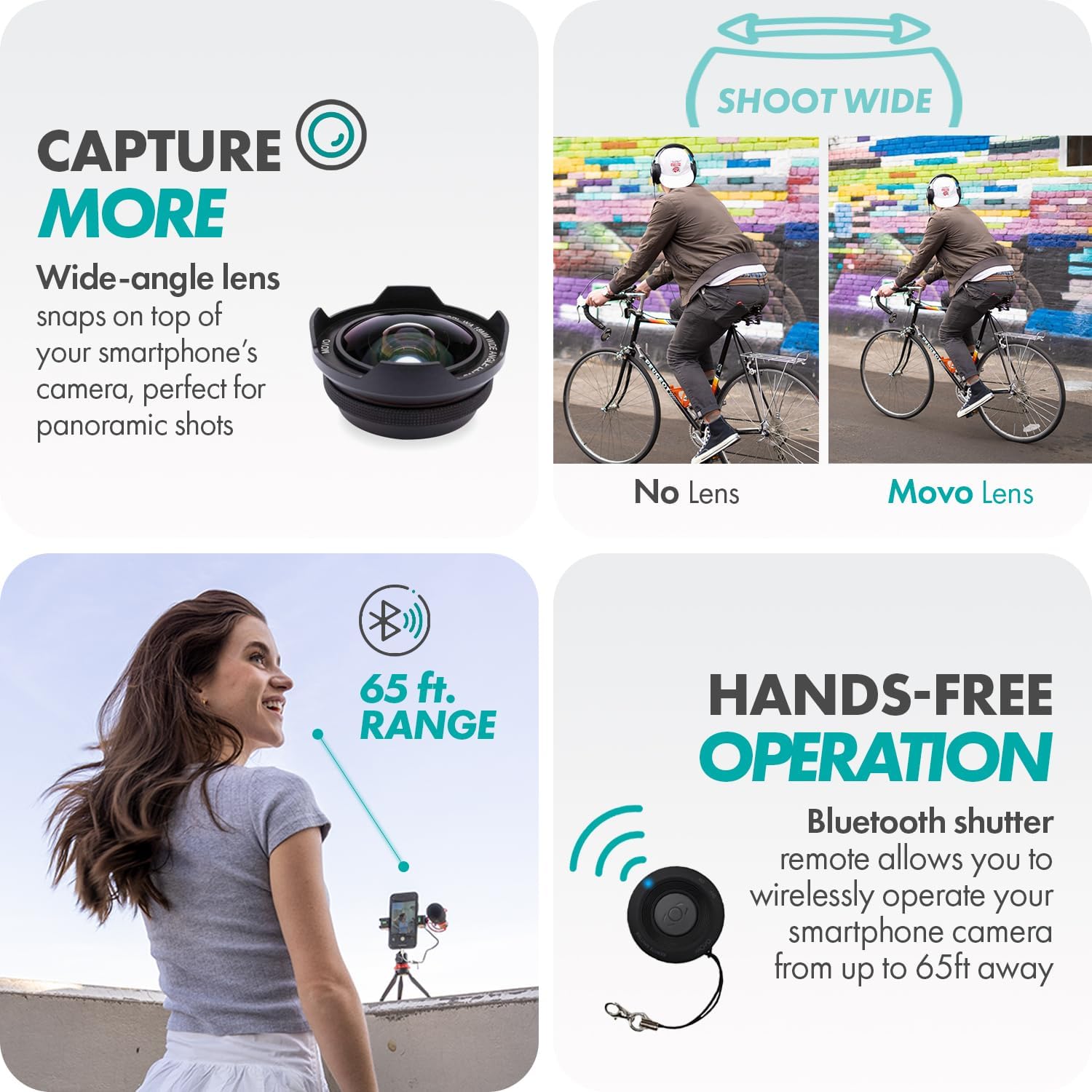 Movo iVlog1 Vlogging Kit - iPhone Lightning Compatible YouTube Starter Kit - Shotgun Microphone, Mini Tripod, LED Light, Wide-Angle Lens, Lightning Adapter