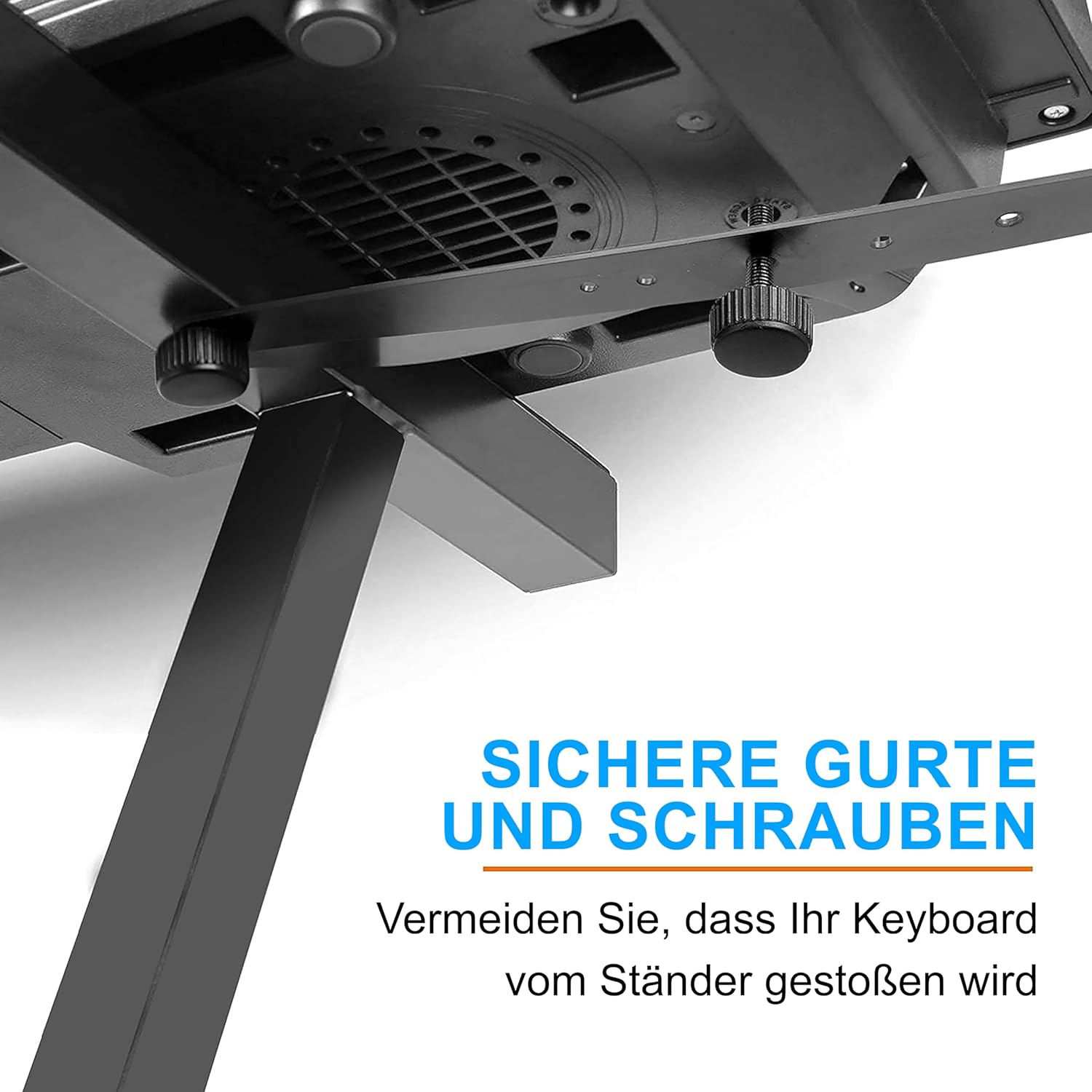 PYLE Heavy-Duty Multi-Functional Music Stand - Z Style & Portable, 2nd Tier, Height & with Adjustment, Digital Keyboard Stand, Rack Case w/Ergonomic Design, for Home Studio etc. - Pyle PKST2TZ , black