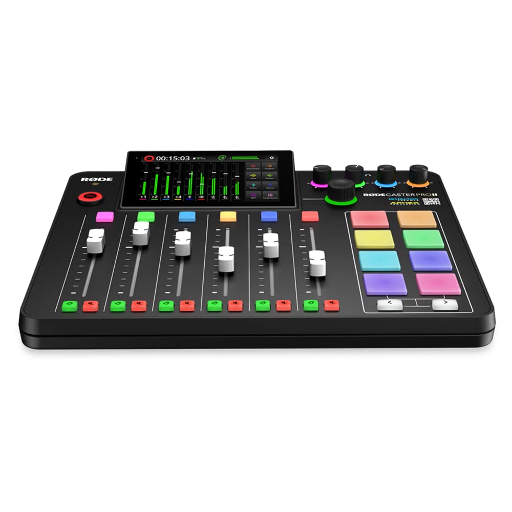 Rode RODECaster Pro II Integrated Audio Production Studio Bundle with SKB iSeries RODECaster Pro II Hard-Shell Case and 32GB microSDHC Memory Card