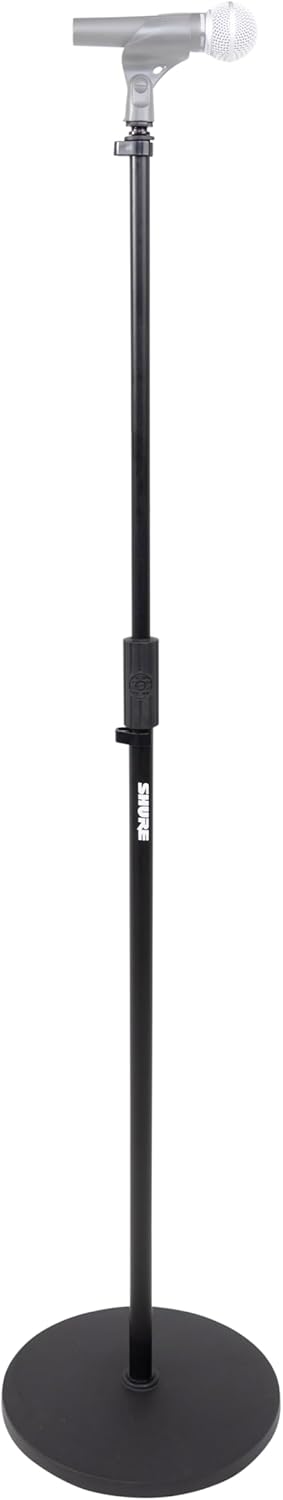 Shure by Gator Round Base Mic Stand with Standard Height-Adjustable Twist Clutch and 10