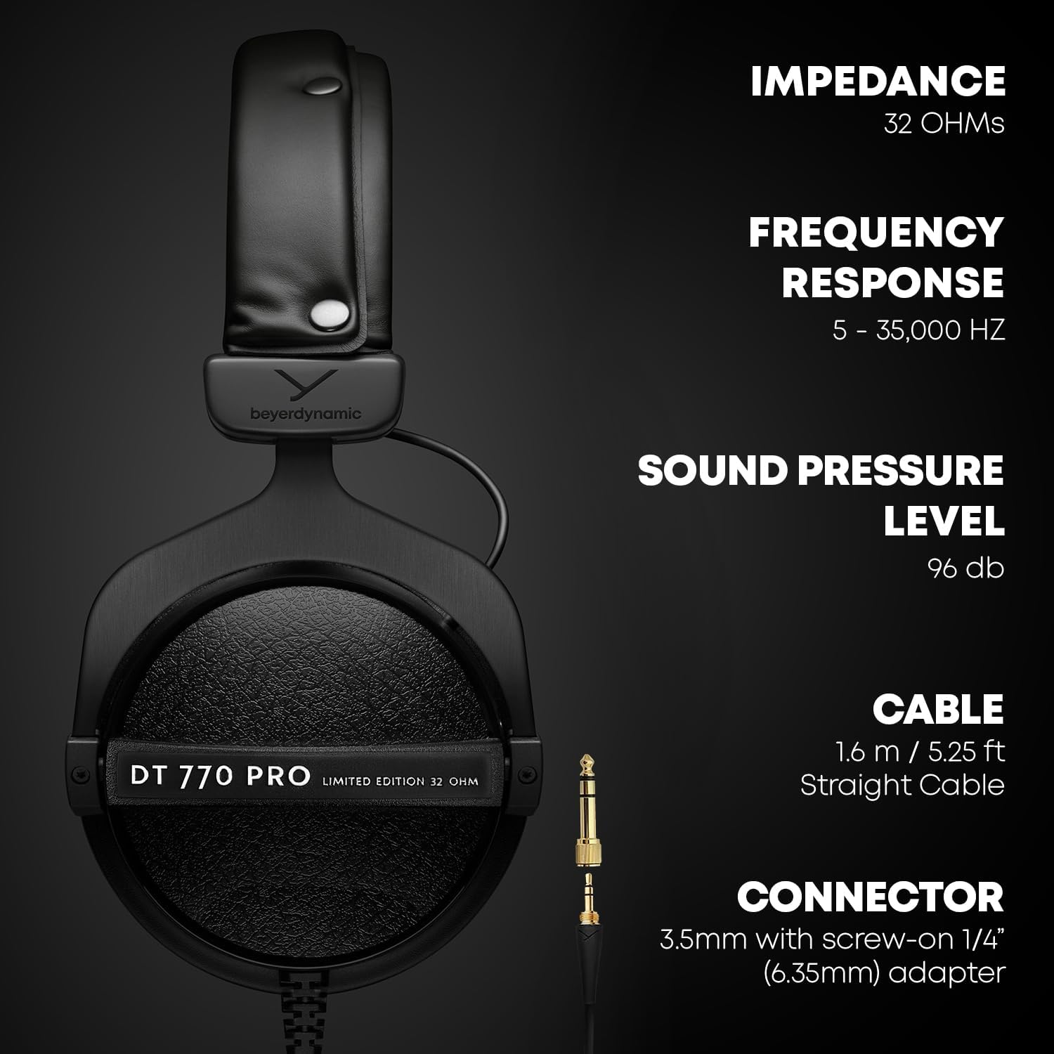 Beyerdynamic DT 770 Pro 32 ohm Limited Edition Professional Studio Headphones (Renewed)