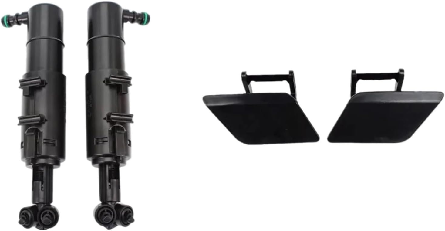 Headlamp Water Jet Compatible with for C-Class W204 C250 C300 C350 C63AMG 4Pcs Front Headlight Washer Nozzle Cylinder Lift+Cap OE： A2048602747 A2048602847 A2048804224 A2048804324