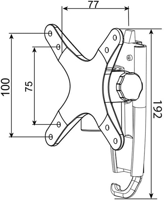 Display Bracket Full Motion TV Mount Bracket for 13 32 Inch Display Monitor with Gas Spring Sturdy and Swivel Chrome Plating Wall Mount 100x100mm