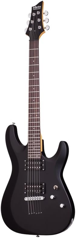 Schecter 430 C-6 Deluxe Solid-Body Electric Guitar, Satin Black