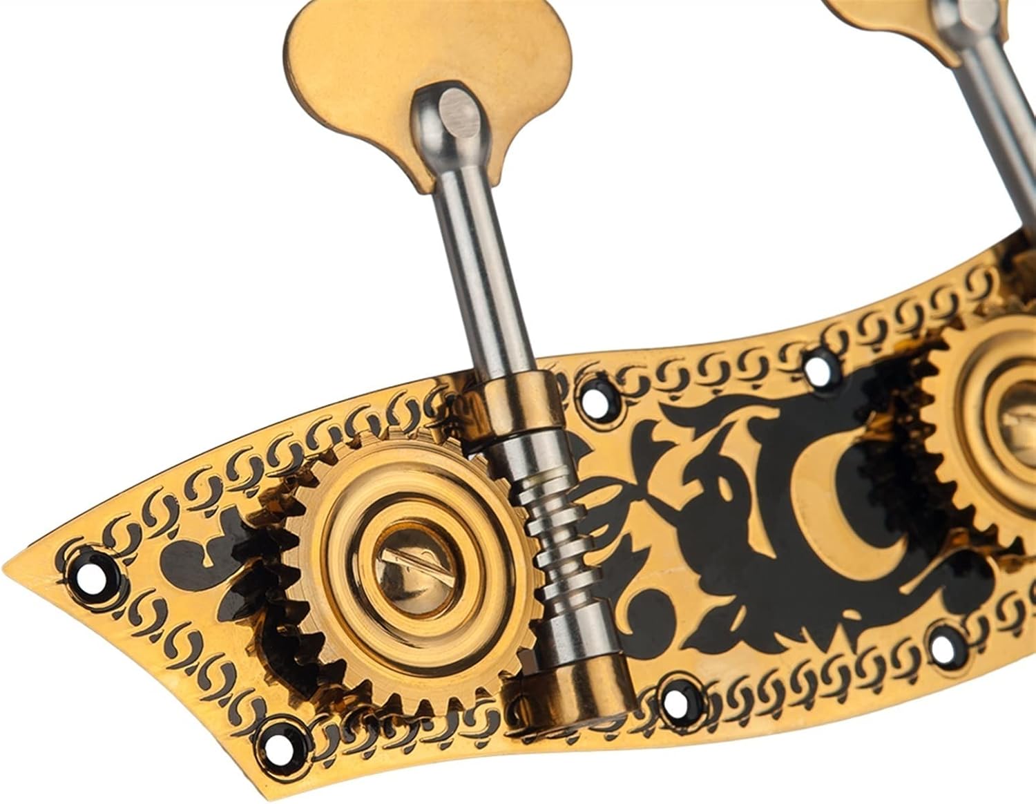 Violin Accessories kit Tuning Pegs Keys W/Carving Flower for Upright Double Bass Parts 1/2 Or 1/4 Contrabass Use