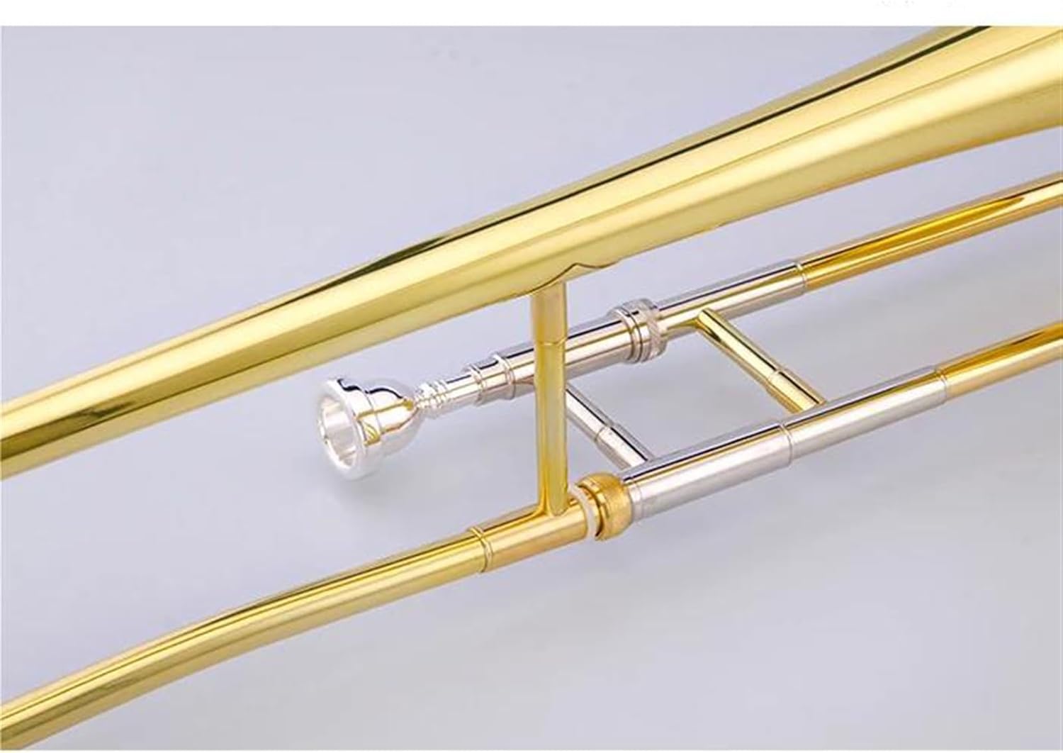 Professionals euphonium Gold Lacquer Bb Tone Slide Alto Trombone With Yellow Brass Key