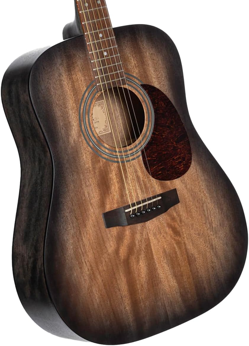 Cort Earth 60M Open Pore Trans Black Acoustic Guitar