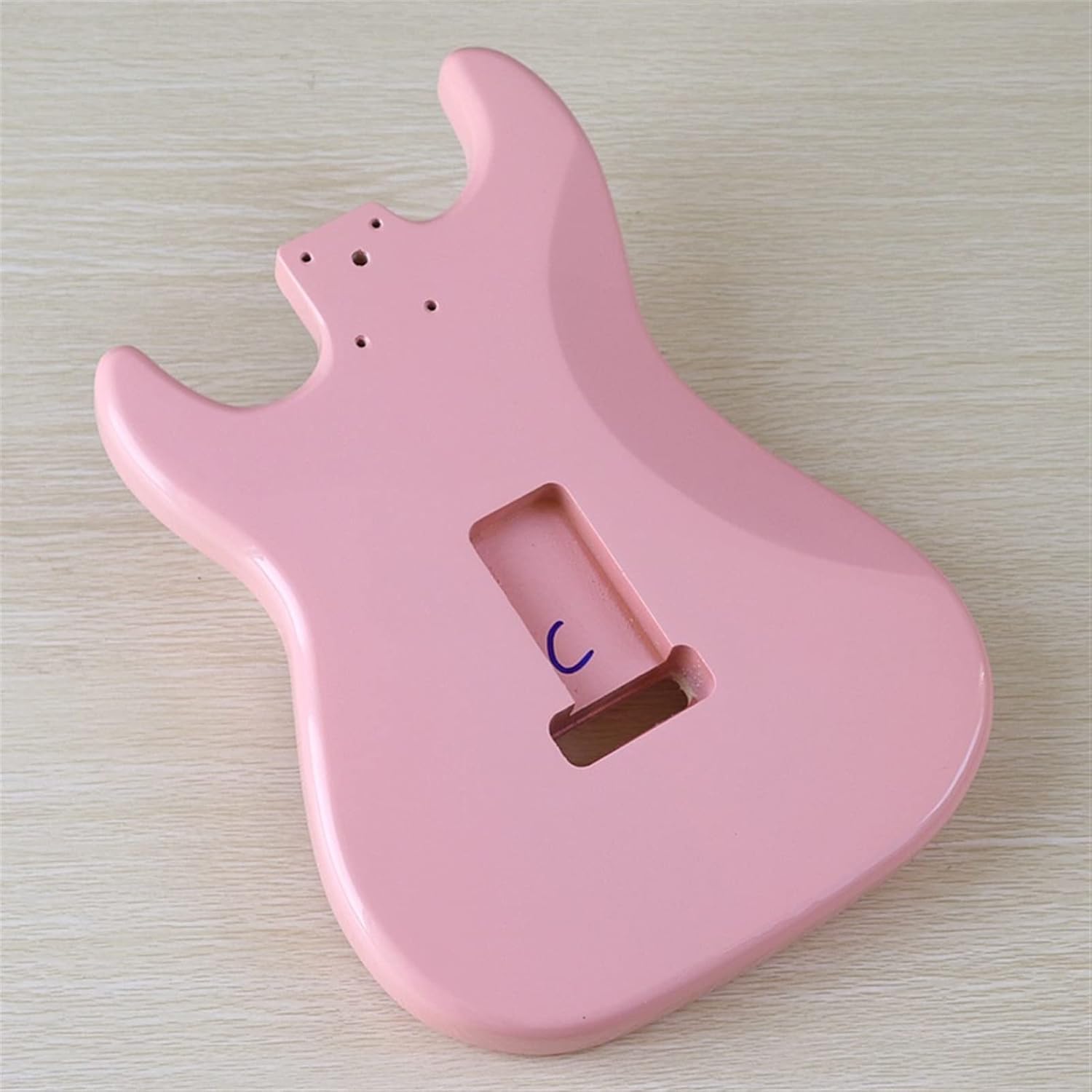 FLFL Pink Electric Guitar Body Poplar Wood for ST Guitar Barrel Guitar Parts for Electric Guitar Unfinished Guitar Kit